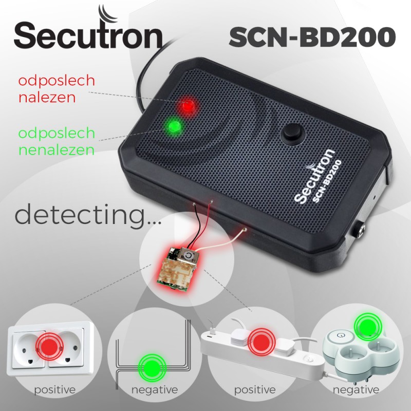 Detektor odposlechů v elektrických rozvodech Secutron SCN-BD200